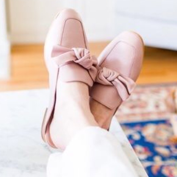 Shoes - BP Maddy Blush Bow Leather Mules
